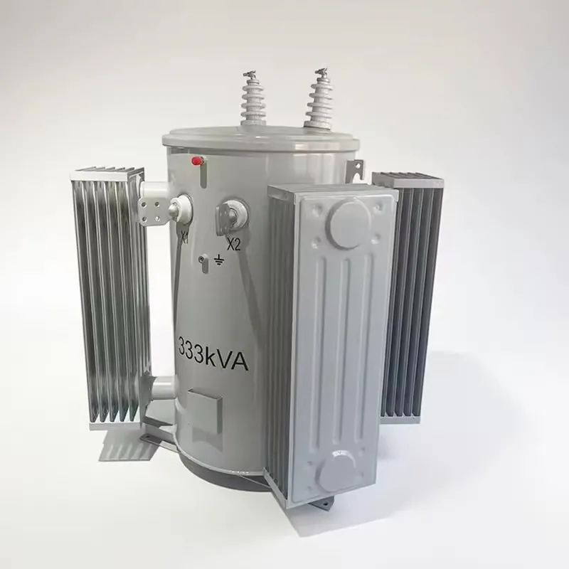 perte immerg&eacute;e dans l'huile de transformateur monophas&eacute; ext&eacute;rieur 50kVA mont&eacute; sur poteau basse de re