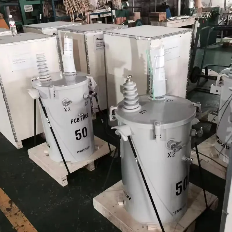 Gamme compl&egrave;te de transformateur de distribution immerg&eacute; dans l'huile monophas&eacute; 10kVA ~ 330kVA