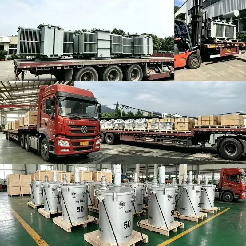 Gamme compl&egrave;te de transformateur de distribution immerg&eacute; dans l'huile monophas&eacute; 10kVA ~ 330kVA