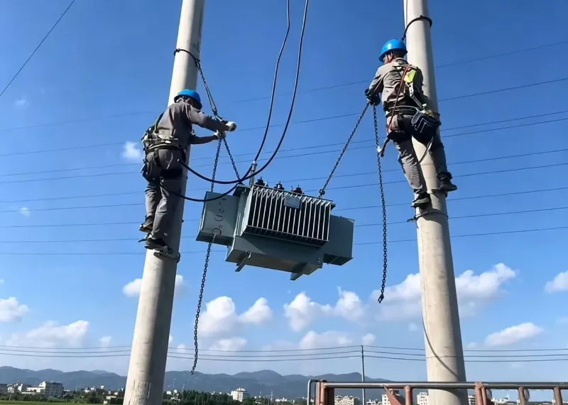 Gamme compl&egrave;te de transformateur de distribution immerg&eacute; dans l'huile monophas&eacute; 10kVA ~ 330kVA