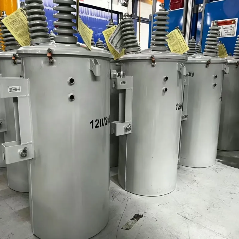 Transformateur de distribution monophas&eacute; 100kVA 33kV/0,4kV pour r&eacute;seau &eacute;lectrique industriel