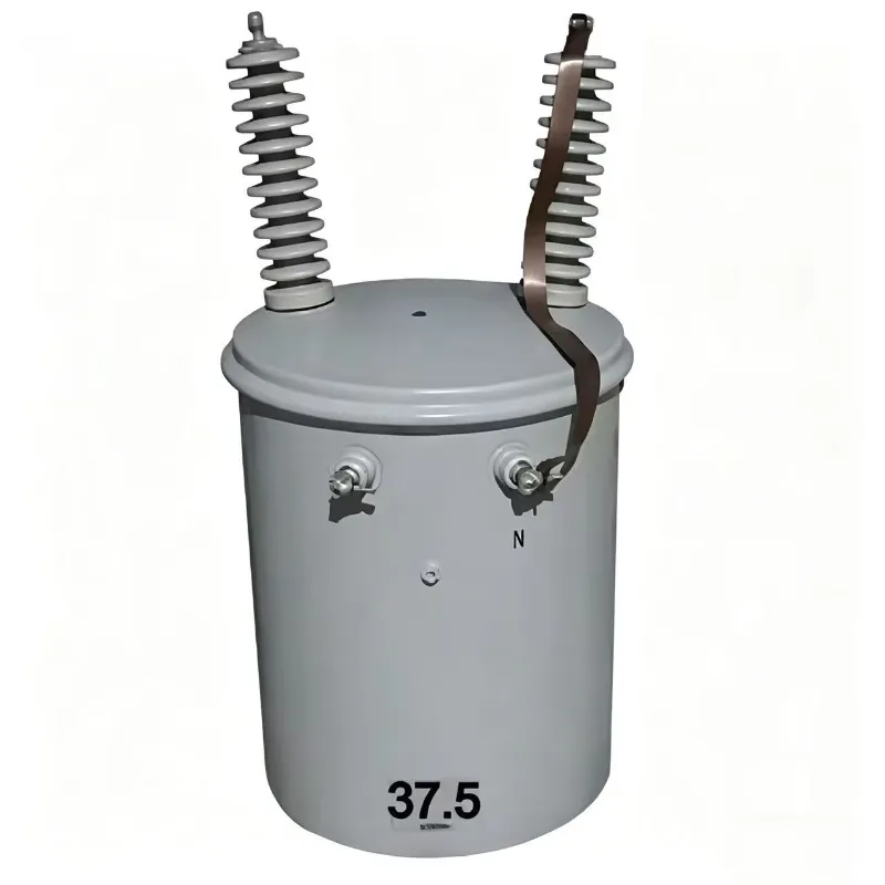 perte immerg&eacute;e dans l'huile de transformateur monophas&eacute; ext&eacute;rieur 50kVA mont&eacute; sur poteau basse de re