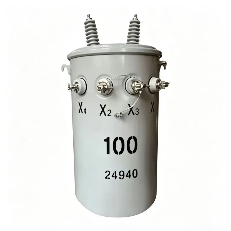 Transformateur de distribution monophas&eacute; 100kVA 33kV/0,4kV pour r&eacute;seau &eacute;lectrique industriel